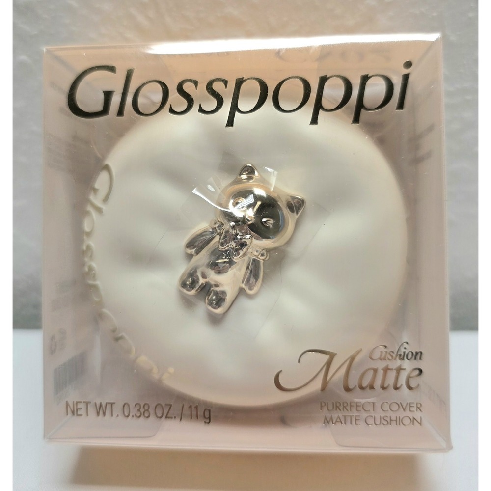 Glosspoppi Purrfect Cover Matte Cushion Powder Foundation C01 .38oz Gingerbread